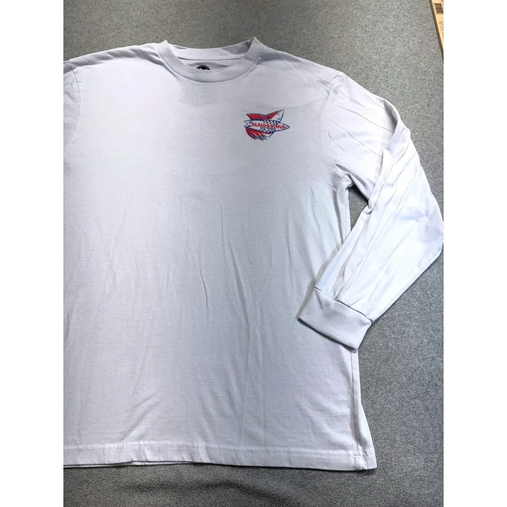 Maui and Sons Gulf Shores Shark Graphic Long Sleeve T Shirt Mens Large Coastal - Picture 3 of 10